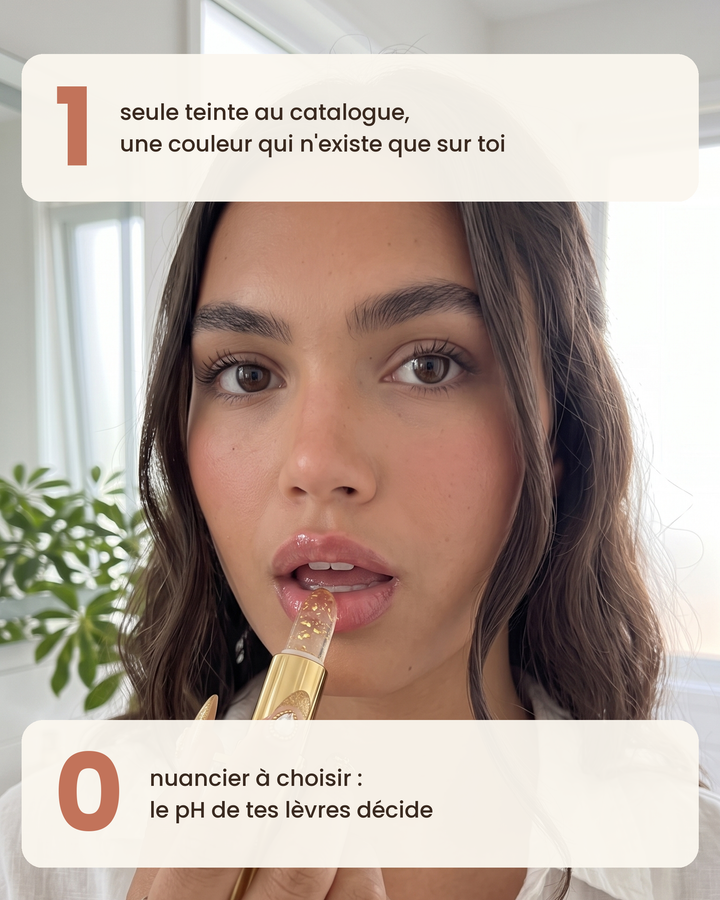 1 seule teinte au catalogue, le pH de tes lèvres décide